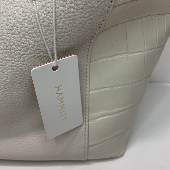 Hammitt Daniel Bag Large White Leather Crocco NWT - Picture 16 of 16